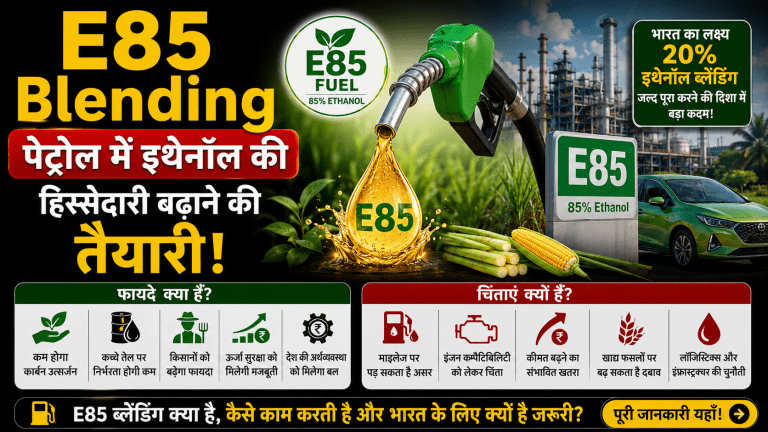 E85 Blending इथेनॉल की हिस्सेदारी बढ़ाने की तैयारी