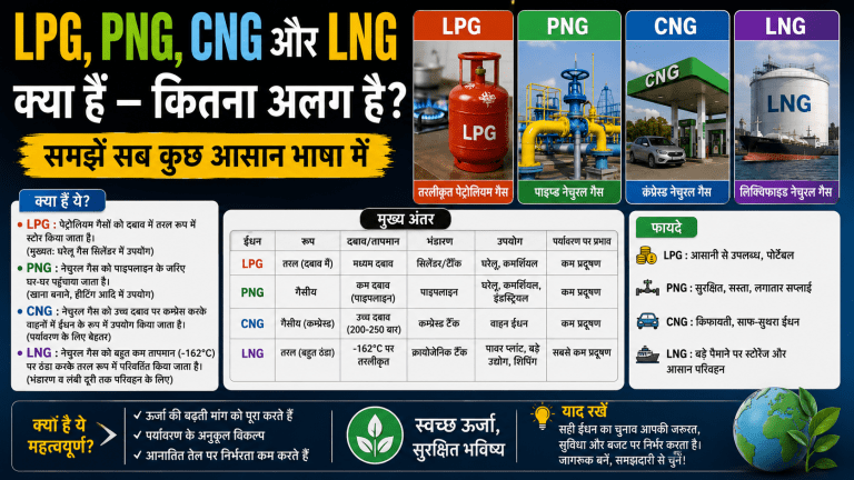 LPG-PNG-CNG और LNG क्या हैं