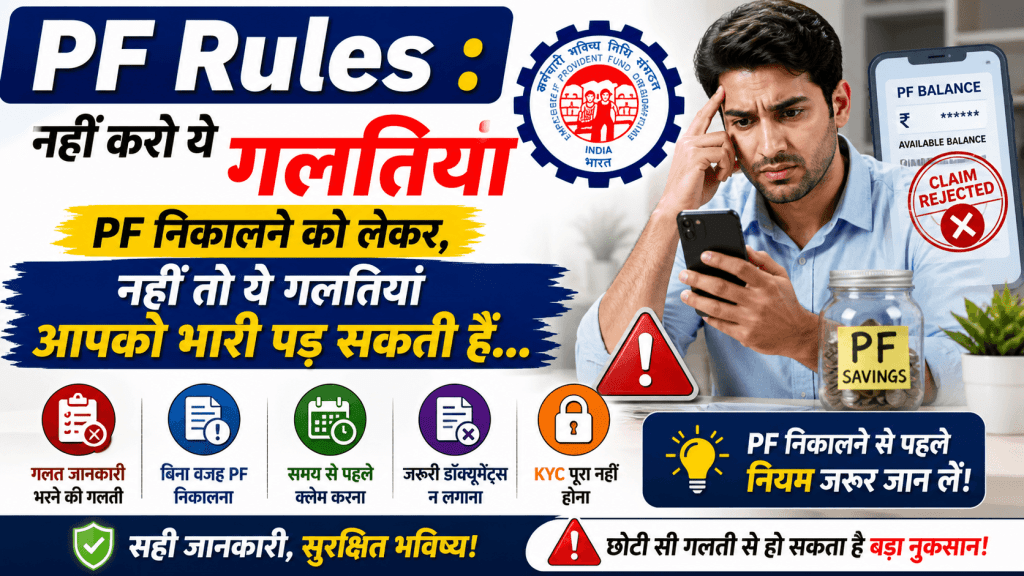 PF Rules : नहीं करो ये गलतियां PF निकालने को लेकर