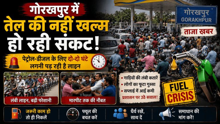 गोरखपुर में तेल की नहीं खत्म हो रही संकट