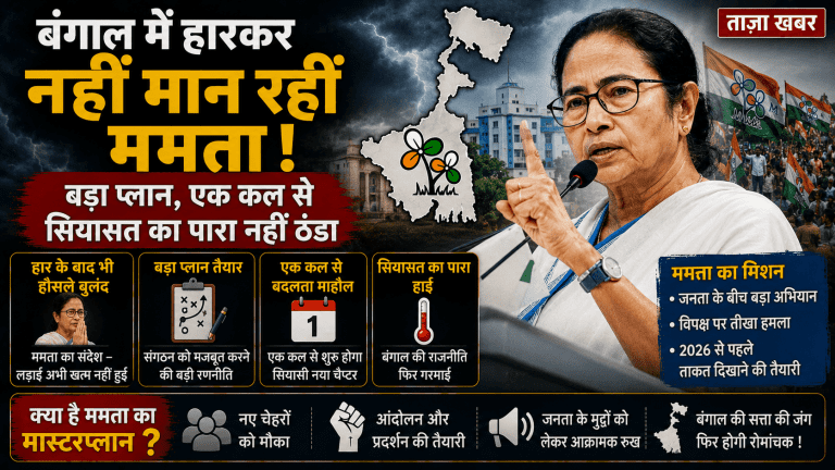 बंगाल में हारकर नहीं मान रहीं ममता